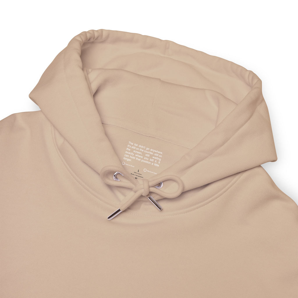 The List Waits — Minimalist Oversized Hoodie